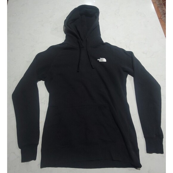 The North Face Tekno Logo Pullover Hoodie Woman's M Black Sweater NWOT - Picture 2 of 10